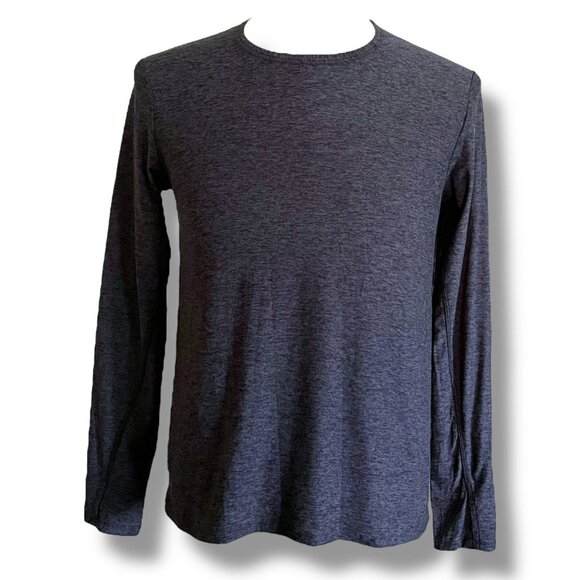 Outdoor Voices Mens All Day Crewneck T-shirt Sz Medium Heather Gray Long Sleeve - Picture 1 of 7